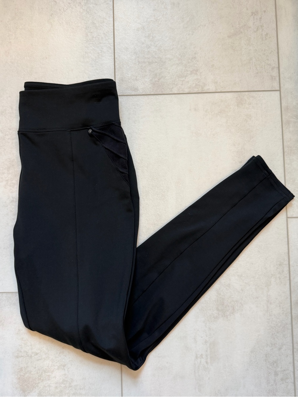 Soybu Black High-Rise Leggings with Snap-Detail Pockets